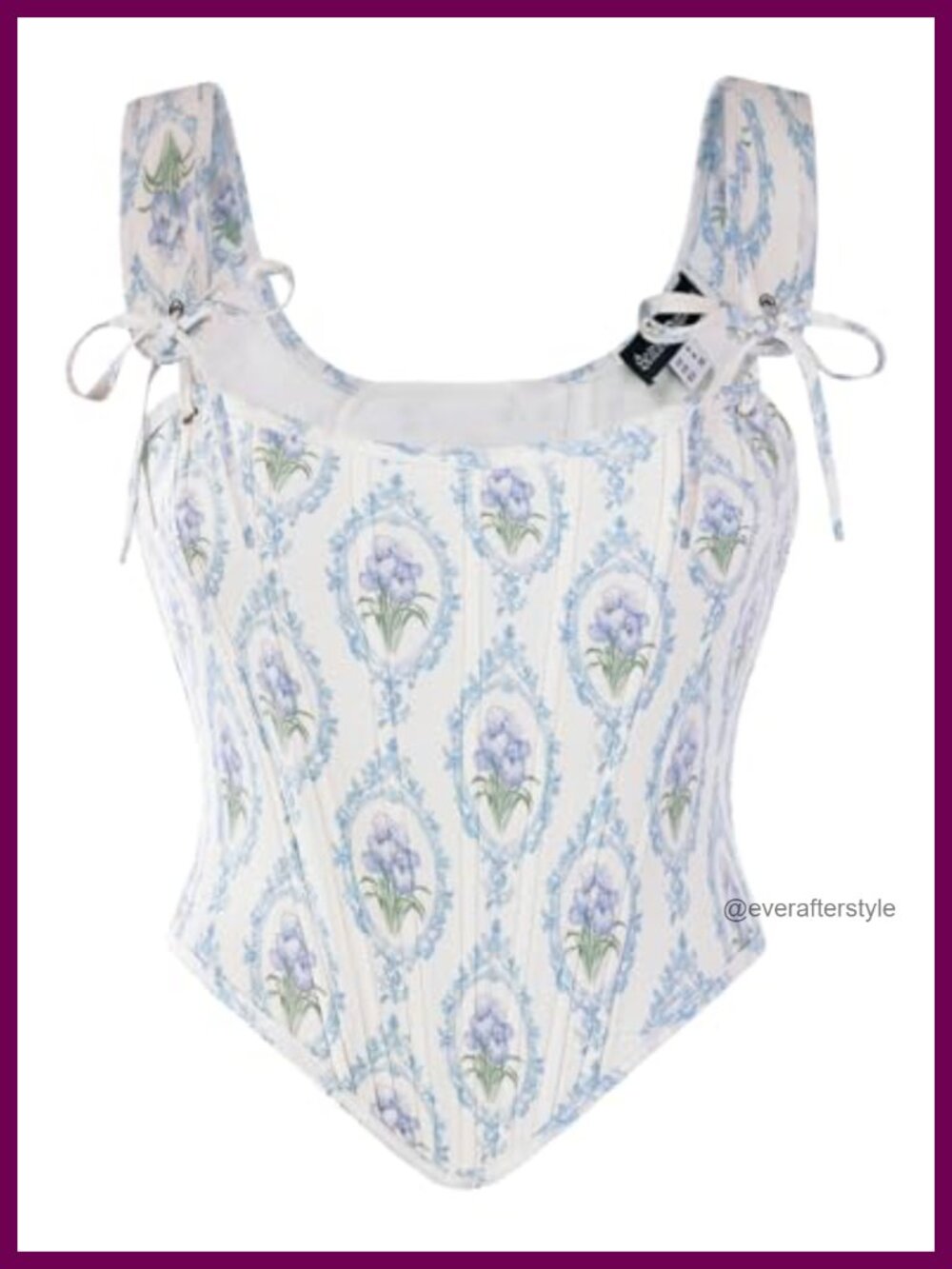 Floral Corset Top Lace-Up Renaissance Bustier Women's